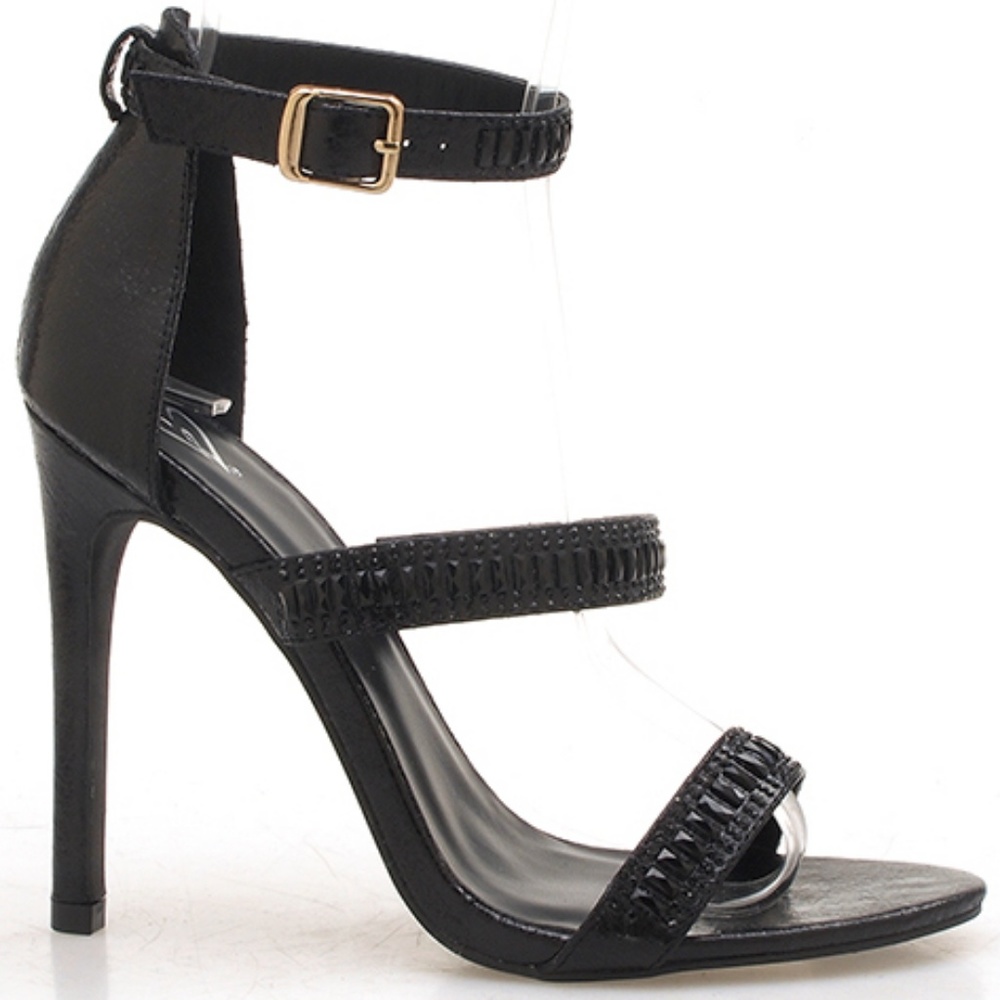 Black Open Toe Heel